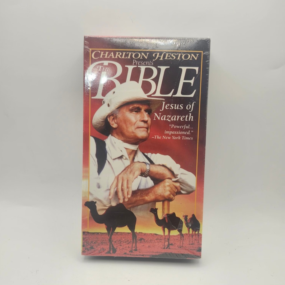 Charlton Heston Presents The Bible Jesus of Nazareth 1993 VHS New Sealed Factory
